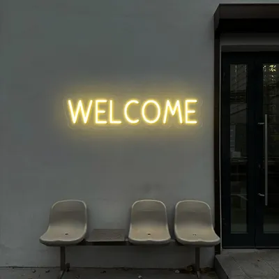 Welcome Block Neon Sign