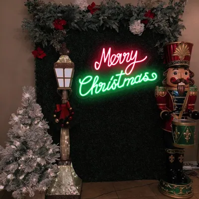 Merry Christmas Script Neon Sign