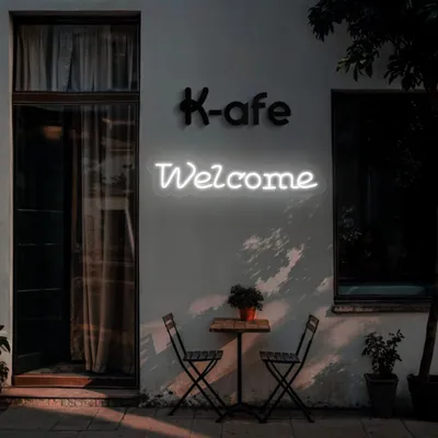 Welcome Script Neon Sign