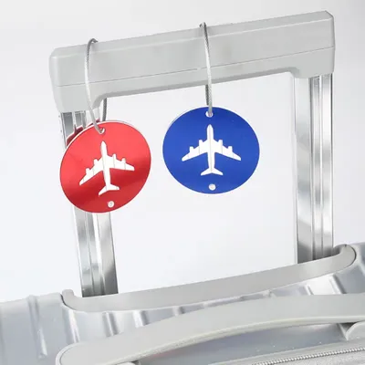 Round Aircraft Aluminum Luggage Tag
