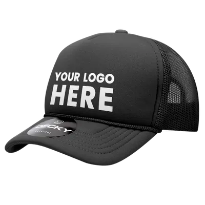 Decky 7010 - Youth 5 Panel Mid Profile Structured Foam Trucker, Kids Foam Trucker Hat, Mesh Back