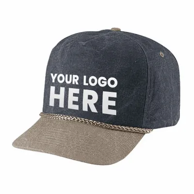 Cobra SWT-2 5 Panel Stone Washed Canvas 2-Tone Hat