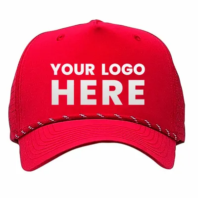 Cobra XFR 5 Panel Structured Perforated Laser Cut Back Hat, Mix Colors Rope