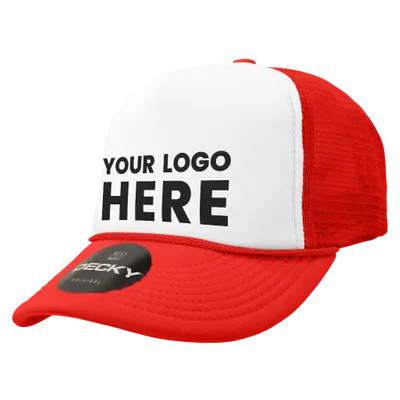 Decky 210 Blank Foam Trucker Hat, Two Tone Mesh Back Cap