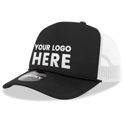 Decky 212 5 Panel High Profile Foam Trucker Hat, 3-Tone Colors