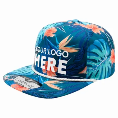 Pitbull Cambridge PB309 5 Panel Unstructured Floral Rope Hat