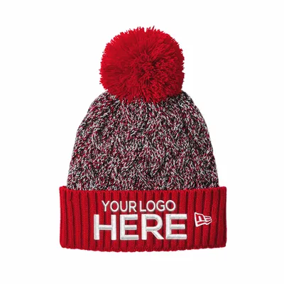 New Era Marled Knit Pom Beanie NE910