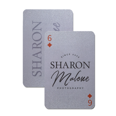 Silver Glitter Playing Cards