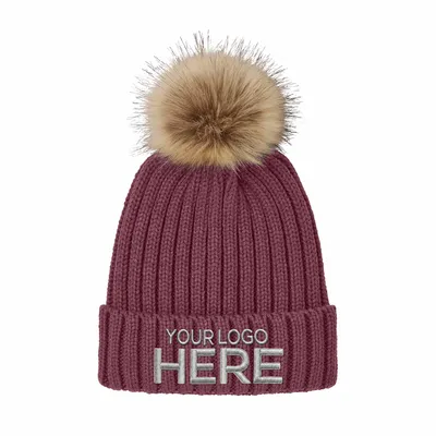 Port Authority Faux Fur Pom Beanie C990