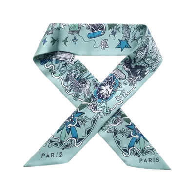 Silk Hair Tie Scarves