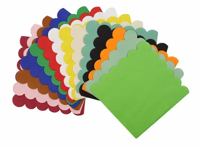 Scallop Foil Stamped Napkins - Imprint Now