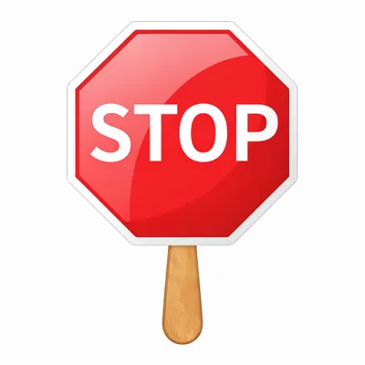 Stop Sign Hand Fans