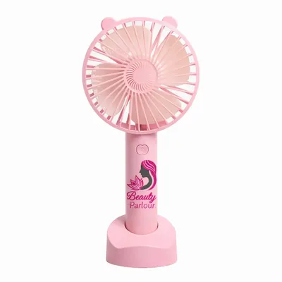 Mini Desk Fan with Cell Phone Holder and Lightup Messages