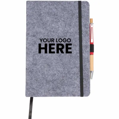 THE GOODS™ 8 x 5.5 Recycled Felt Bound Notebook