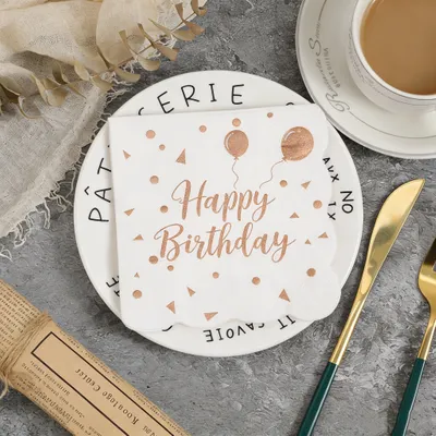 Scallop Foil Stamped Napkins - Imprint Now