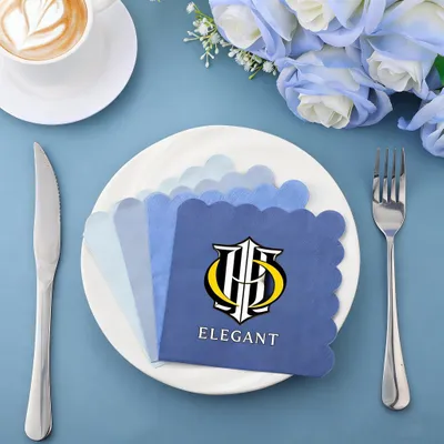 Scallop Beverage Napkins - Imprint Now