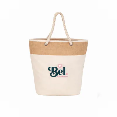 Jute Accent Cotton Rope Totes