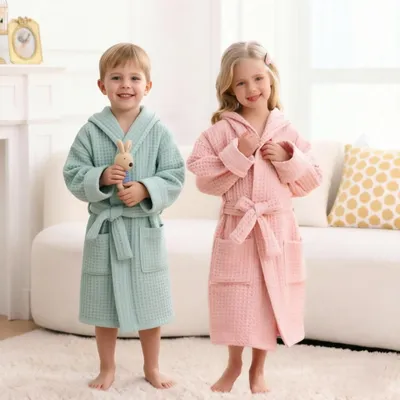 Custom Kids Waffle Robes