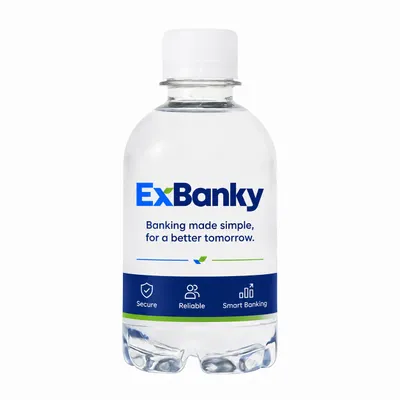 8 oz Plastic Bullet Bottle – Screen Printed Custom Water (One Color)