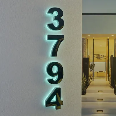 Back Lit House Number