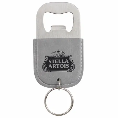 Leather Bottle Opener Keychain - Imprint Now