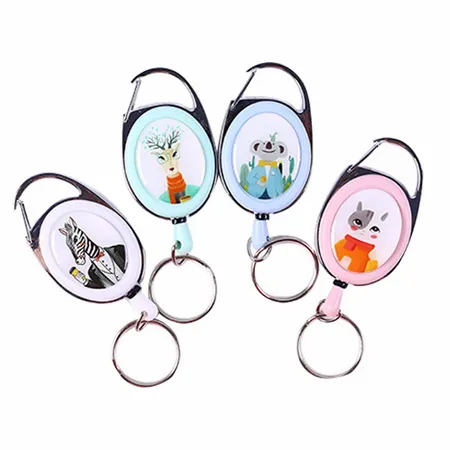 Clip Drawstring Badge Reel Keychain Clip Drawstring Badge Reel Keychain - Imprint Now