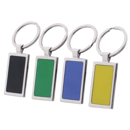 Colored Rectangle Metal Keychain Colored Rectangle Metal Keychain - Imprint Now