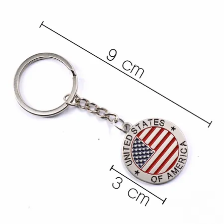 Custom US Flag Keychain Custom US Flag Keychain - Imprint Now