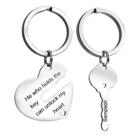 Metal Keychain for Couples Metal Keychain for Couples - Imprint Now