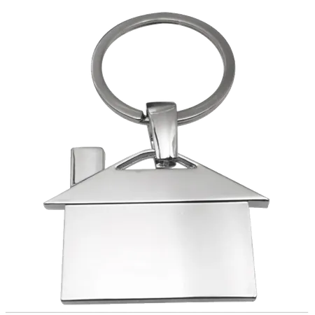 House-Shaped Metal Keychain House-Shaped Metal Keychain - Imprint Now