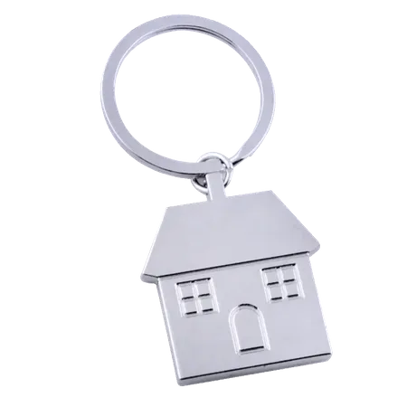 Happy Home Metal Keychain Happy Home Metal Keychain - Imprint Now