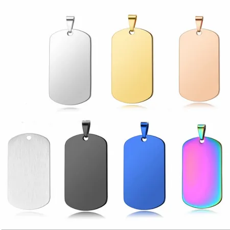 Sleek Military Dog Tag Metal Keychain Sleek Military Dog Tag Metal Keychain - Imprint Now