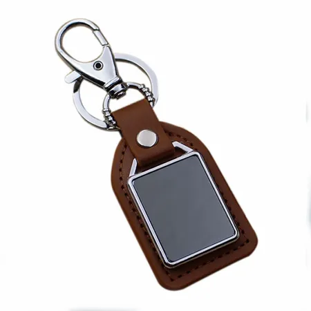 Premium Leather & Metal Keychain Premium Leather & Metal Keychain - Imprint Now
