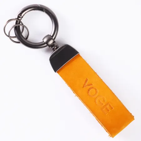 Leather Tag Keychain Leather Tag Keychain - Imprint Now