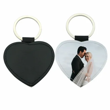 Heart Leather Keychain Heart Leather Keychain - Imprint Now