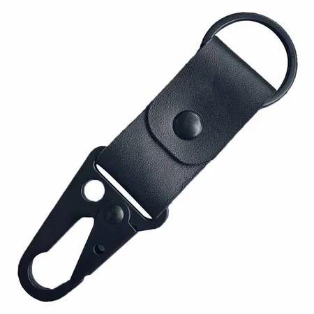 Leather Button Keychain Leather Button Keychain - Imprint Now