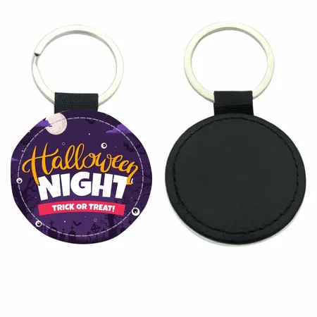 Circle Leather Keychain Circle Leather Keychain - Imprint Now