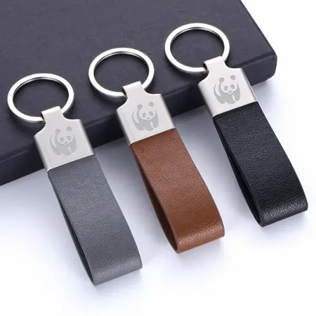 Elegant Loop Leather Keychain Elegant Loop Leather Keychain - Imprint Now