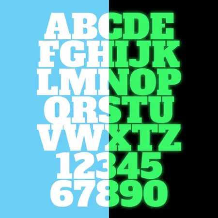 Alphanumeric Glow In The Dark Patches - Imprint Now