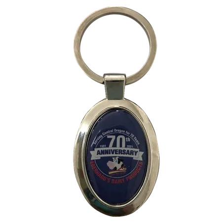 Durable Epoxy Oval Metal Keychain Durable Epoxy Oval Metal Keychain - Imprint Now