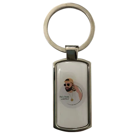 Straight Rectangle Metal Keychain Straight Rectangle Metal Keychain - Imprint Now