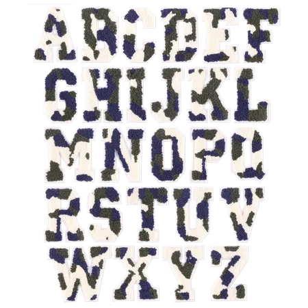 Chenille Camo Letters Patches - Imprint Now