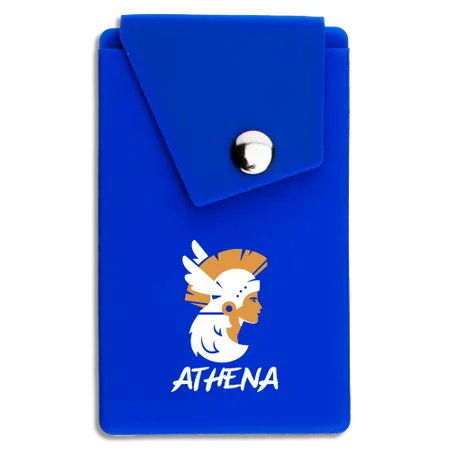 Silicone Card Holder Pressed-On Button Pocket - Imprint Now