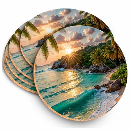 Custom Photo Fiberboard Coasters - Imprint Now