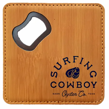 Leather Bottle Opener Coaster - Imprint Now