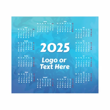 Light Blue Calendar Mouse Pad Light Blue Calendar Mouse Pad - Imprint Now