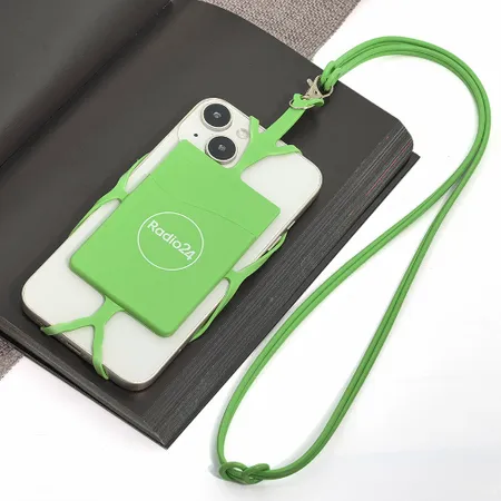 Lanyard Silicone Phone Wallet Holder - Imprint Now