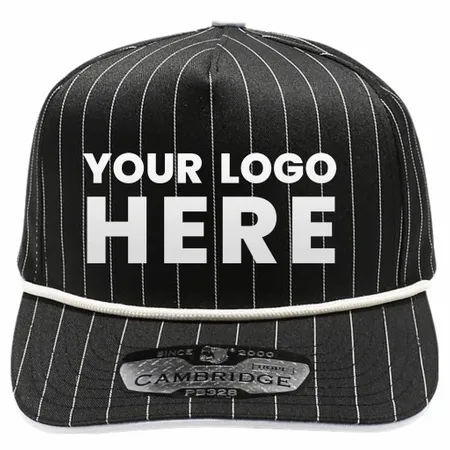Pit Bull Cambridge PB328R 5-Panel Pinstripe Snapback Hat With Rope - Imprint Now