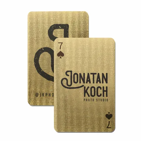 Brushed Gold Finish Playing Cards - Imprint Now