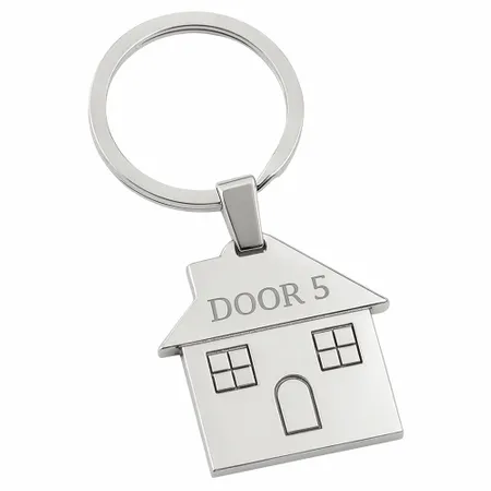 Happy Home Metal Keychain - Imprint Now